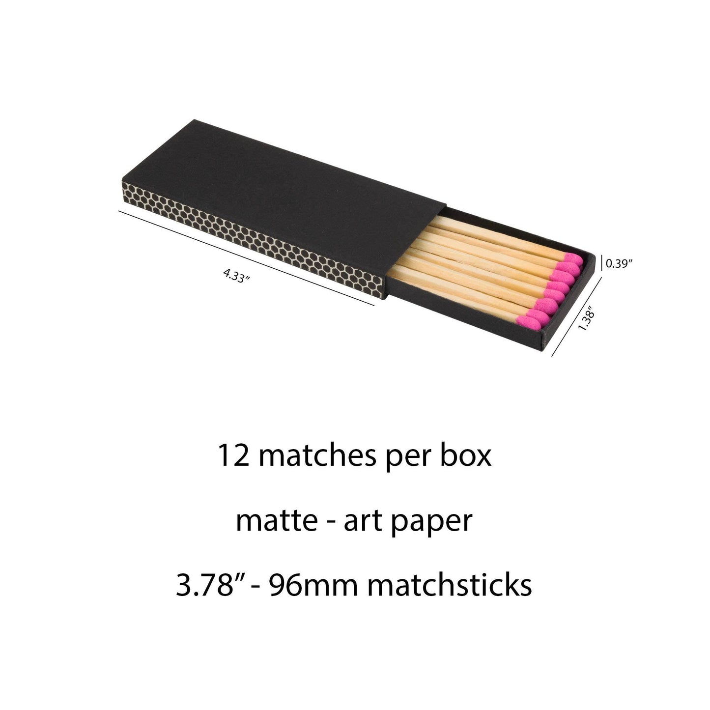 4" Inch Matchboxes - Matchsticks - Matches - Colorful